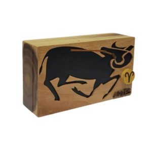 Aries Zodiac Hand-carved Handcrafted Puzzle Box - Stash Box Dan