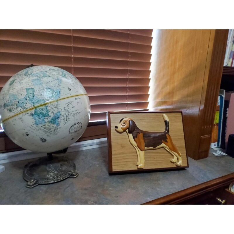 Beagle Hand-Carved Pet Portrait - Stash Box Dan