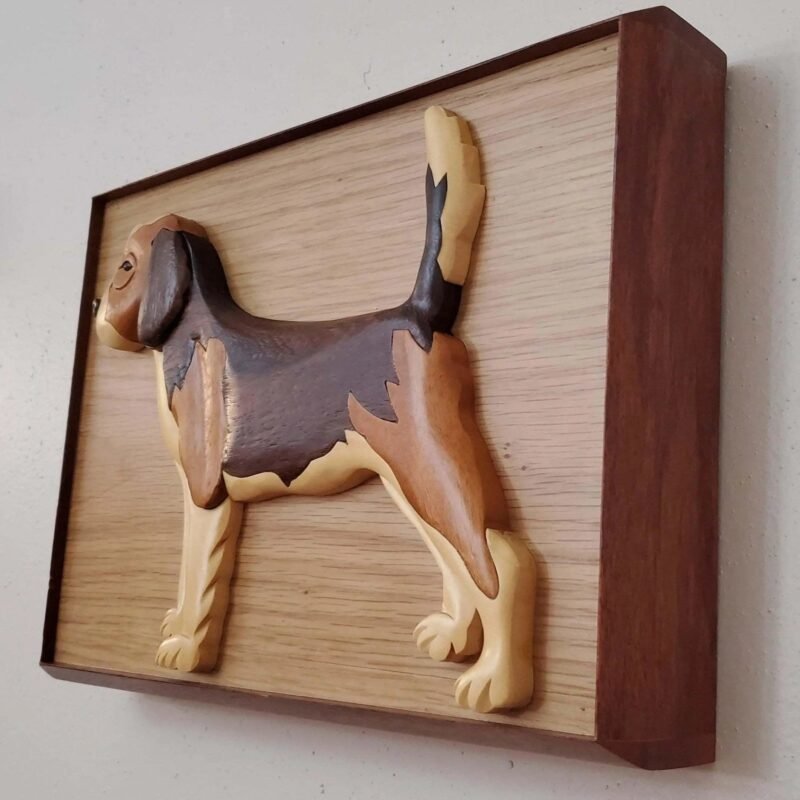 Beagle Hand-Carved Pet Portrait - Stash Box Dan