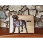 Black Lab Hand-Carved Pet Portrait - Stash Box Dan