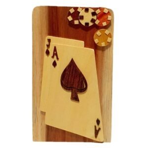 Blackjack Playing Cards Hand-Carved Puzzle Box - Stash Box Dan