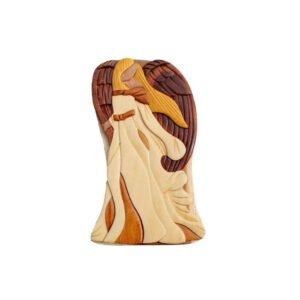 Blonde Angel Hand-Carved Puzzle Box - Stash Box Dan