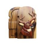 Buck Deer in The Woods Hand-Carved Puzzle Box - Stash Box Dan