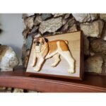 Bulldog Hand-Carved Pet Portrait - Stash Box Dan