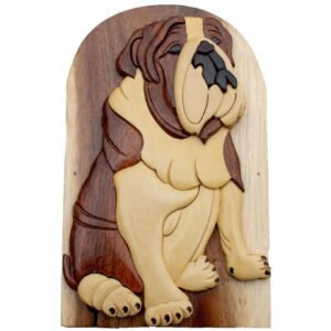 Bulldog Hand-Carved Puzzle Box