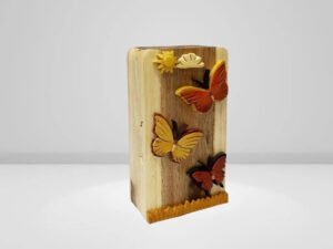 Butterflies are Free Hand-Carved Puzzle Box - Stash Box Dan