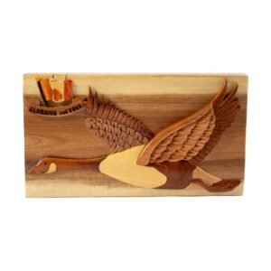 Canadian Goose Hand-Carved Puzzle Box - Stash Box Dan