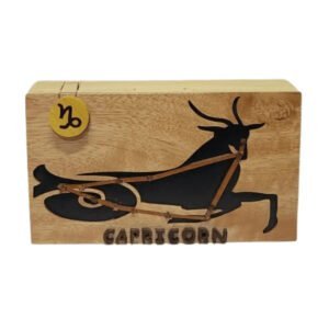 Capricorn Zodiac Hand-carved Puzzle Box - Stash Box Dan