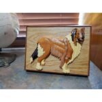 Collie Hand-Carved Pet Portrait - Stash Box Dan