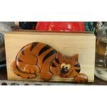 Crazy Cat Hand-Carved Puzzle Box - Stash Box Dan