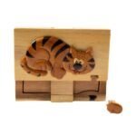 Crazy Cat Hand-Carved Puzzle Box - Stash Box Dan