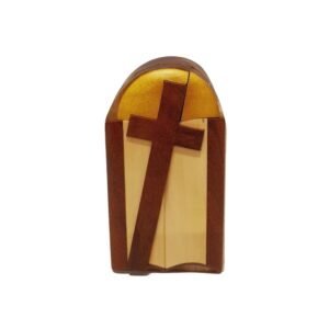 Cross and Bible Church Hand-Carved Puzzle Box - Stash Box Dan