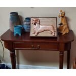 Dachshund Wiener Dog Hand-Carved Pet Portrait - Stash Box Dan