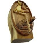 Food Chain Snake Frog Dragonfly Hand-Carved Puzzle Box