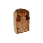 Forgetful Elephant Hand-Carved Puzzle Box - Stash Box Dan