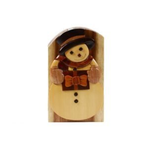 Frosty the Snowman Christmas Hand-Carved Puzzle Box - Stash Box Dan