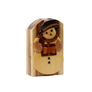 Frosty the Snowman Christmas Hand-Carved Puzzle Box - Stash Box Dan