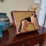 German Shepherd Hand-Carved Pet Portrait - Stash Box Dan