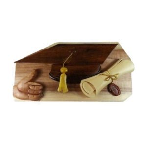 Graduation Cap Hand-Carved Puzzle Box - Stash Box Dan