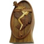 Hanging Coqui Tree Frog Hand-Carved Puzzle Box - Stash Box Dan