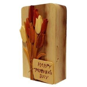 Happy Mother's Day Flowers Hand-Carved Puzzle Box