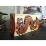 Hoot Dat Owl and Squirrel Hand Carved Puzzle Box