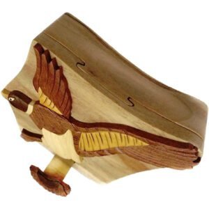 Hunting Mallard Duck Hand-Carved Puzzle Box - Stash Box Dan