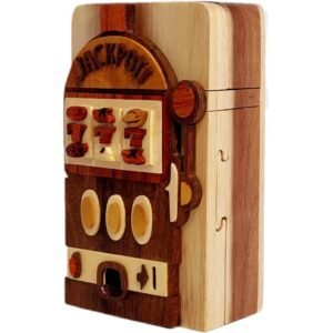 Jackpot Slot Machine Hand-Carved Puzzle Box