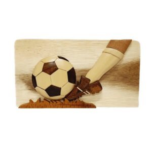 King of Sport Soccer Hand-carved Puzzle Box - Stash Box Dan