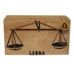 Libra Zodiac Hand-carved Puzzle Box - Stash Box Dan