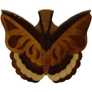 Monarch Butterfly Hand-Carved Wall Art