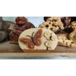 Mother of Pearl Butterfly and Daisies Hand-Carved Puzzle Box - Stash Box Dan