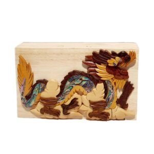 Mother of Pearl Dragon Hand-Carved Puzzle Box