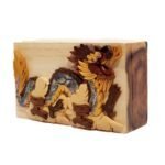 Mother of Pearl Dragon Hand-Carved Puzzle Box