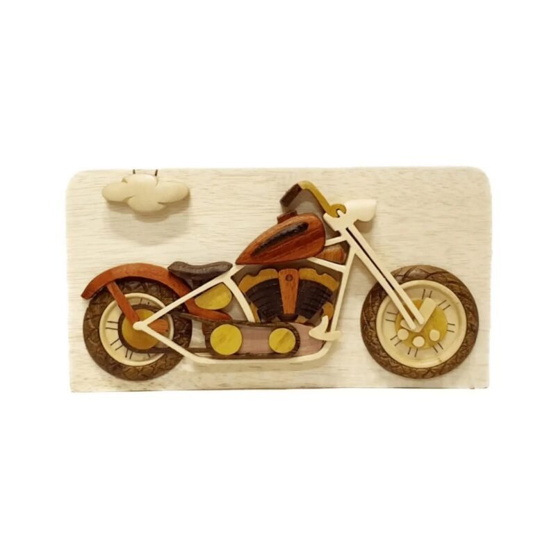 Motorcycle Bike Hand-Carved Puzzle Box