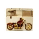 Motorcycle Bike Hand-Carved Puzzle Box