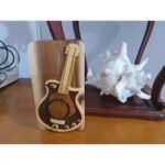 Music Guitar Pick Holder Hand-Carved Puzzle Box