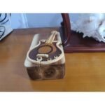 Music Guitar Pick Holder Hand-Carved Puzzle Box