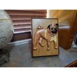 Pug Hand-Carved Pet Portrait