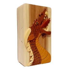 Roaring Dragon Hand-carved Puzzle Box