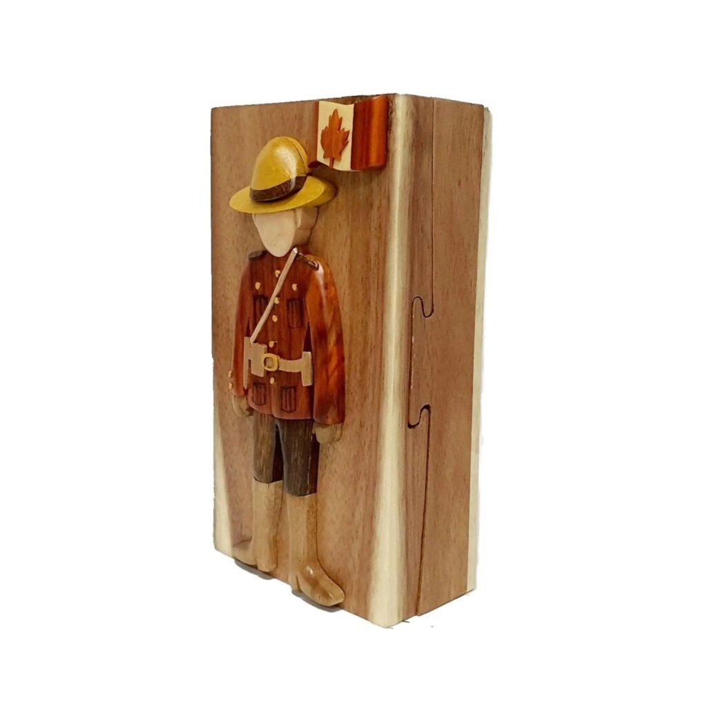 Royal Mountie Hand-carved Puzzle Box - Karving Studio