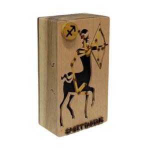 Sagittarius Zodiac Hand-carved Puzzle Box - Stash Box Dan