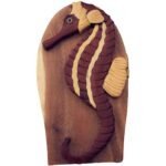 Seahorse Ocean Swimmer Hand-Carved Puzzle Box - Stash Box Dan