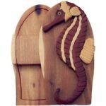 Seahorse Ocean Swimmer Hand-Carved Puzzle Box - Stash Box Dan