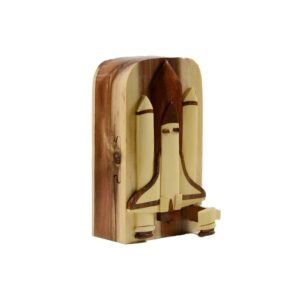 Space Shuttle Hand-Carved Puzzle Box - Stash Box Dan