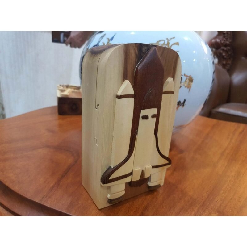 Space Shuttle Hand-Carved Puzzle Box - Stash Box Dan