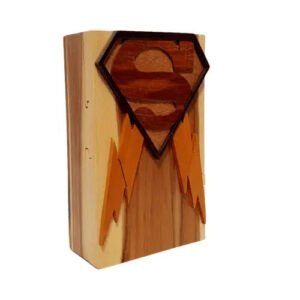 Superman Super Hero Hand-Carved Puzzle Box - Stash Box Dan