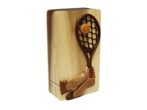 Tennis Hand-Carved Puzzle Box - Stash Box Dan