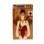 Thank you Health Care Worker Hand-carved Puzzle Box - Stash Box Dan