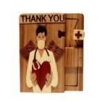 Thank you Health Care Worker Hand-carved Puzzle Box - Stash Box Dan